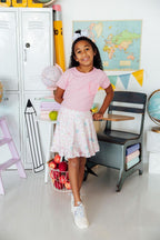 Bubblegum Pink Ruffle Pocket Tee by Mila & Rose ®