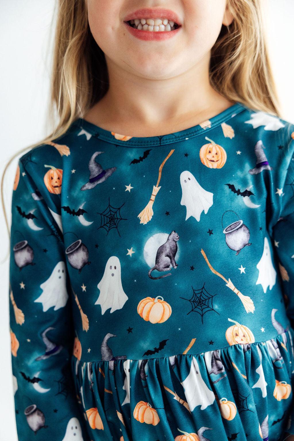 Happy Haunting 3/4 Sleeve Pocket Twirl Dress by Mila & Rose ®