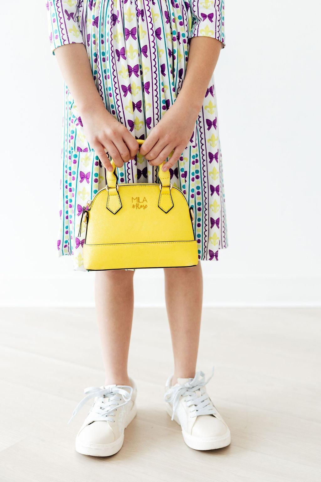 Neon Yellow Glitter Girl's Crossbody Purse by Mila & Rose ®