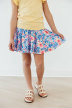 Watercolor Floral Ruffle Twirl Skort by Mila & Rose ®