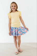 Watercolor Floral Ruffle Twirl Skort by Mila & Rose ®