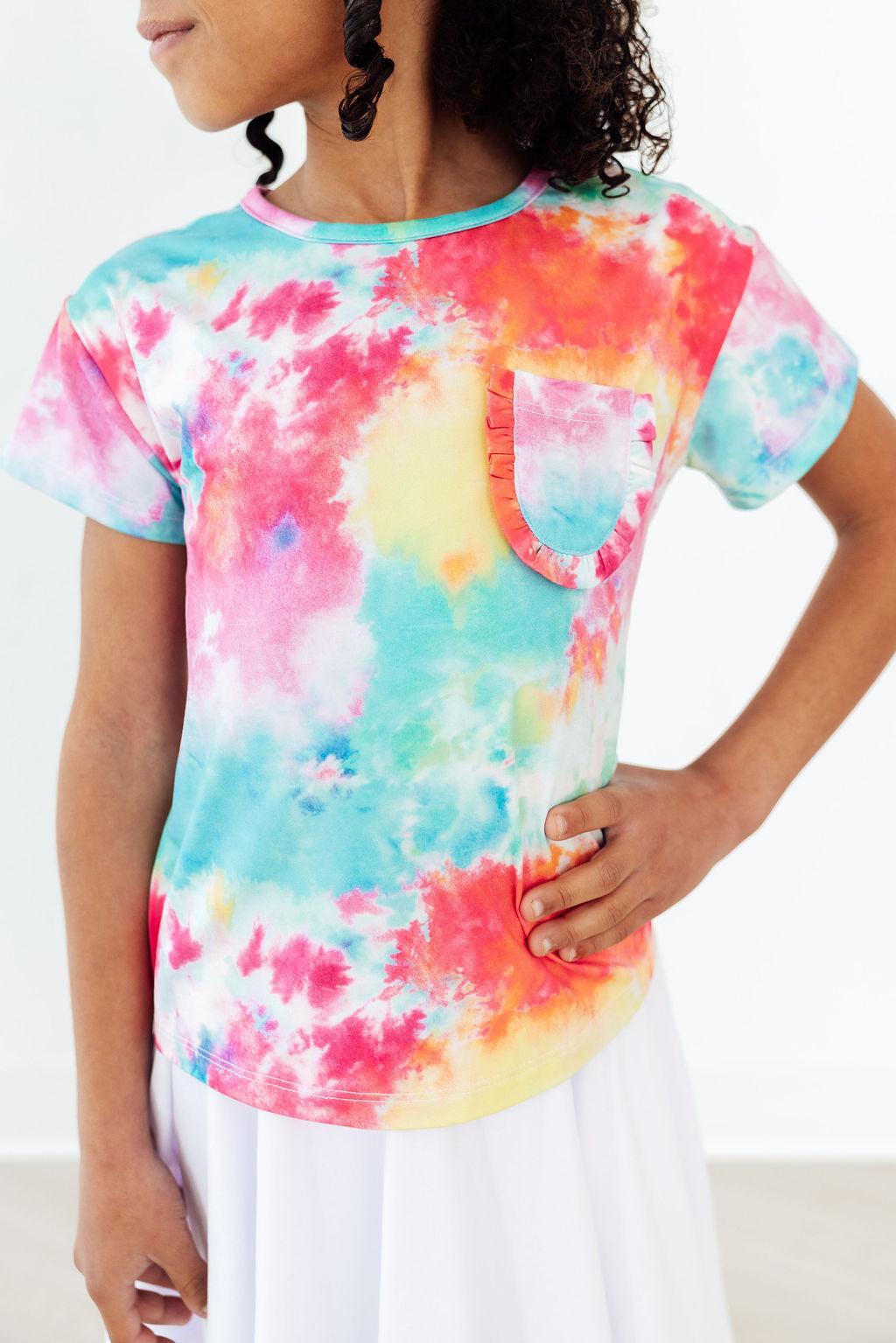 Far Out Ruffle Pocket Tee by Mila & Rose ®
