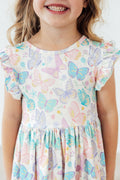 Fluttering Butterflies Flutter Sleeve Twirl Dress by Mila & Rose ®