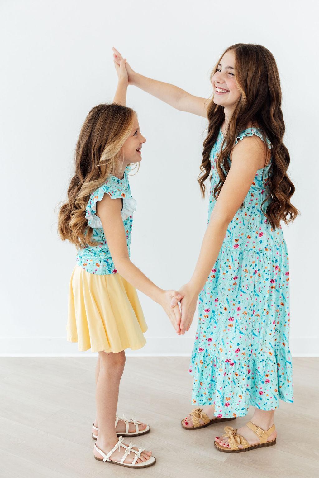 Bluebell Breeze Ruffle Maxi Dress by Mila & Rose ®