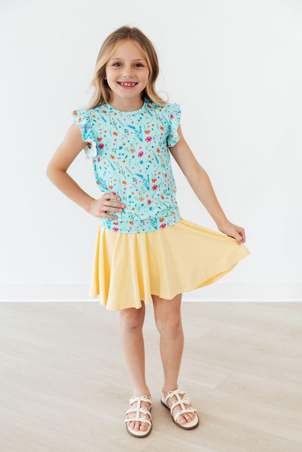 Bluebell Breeze S/S Ruffle Tee by Mila & Rose ®