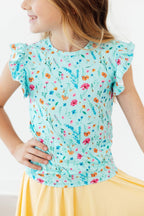 Bluebell Breeze S/S Ruffle Tee by Mila & Rose ®