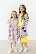 French Quarter Fun 3/4 Sleeve Pocket Twirl Dress by Mila & Rose ®