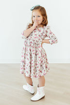 Cowgirl Cutie 3/4 Sleeve Ruffle Twirl Dress by Mila & Rose ®