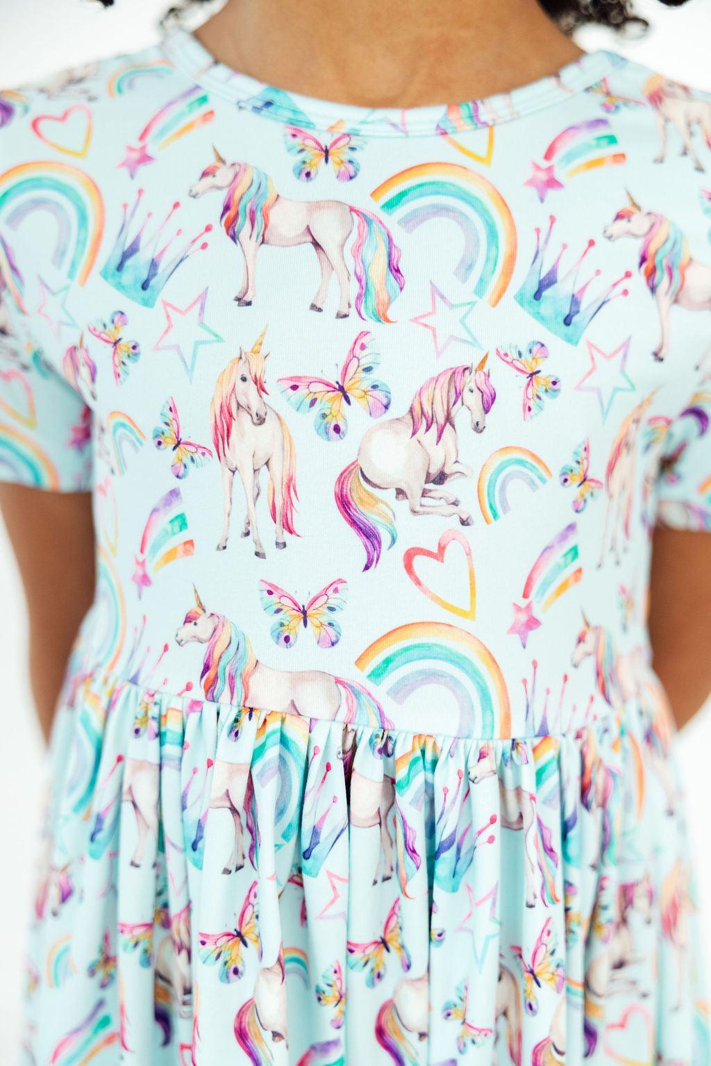 Unicorn Queen S/S Pocket Twirl Dress by Mila & Rose ®