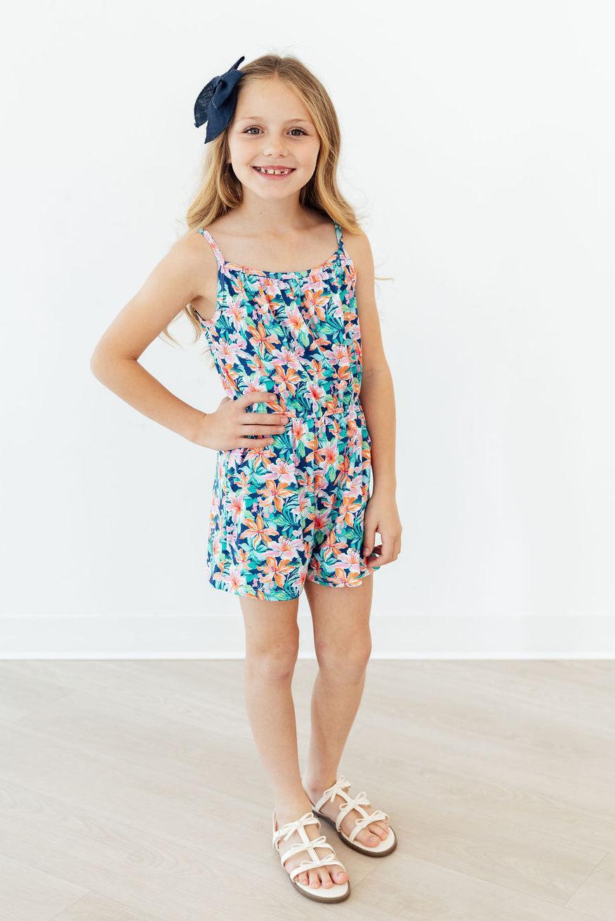 Island Blossoms Strappy Play Romper by Mila & Rose ®