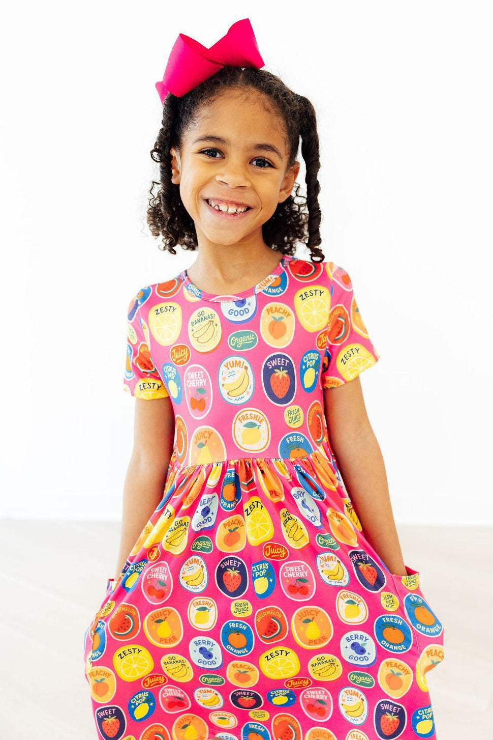 Fresh & Fruity S/S Pocket Twirl Dress by Mila & Rose ®