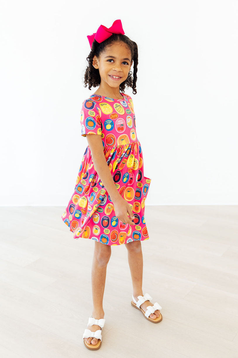 Fresh & Fruity S/S Pocket Twirl Dress by Mila & Rose ®