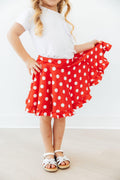 Red Polka Dots Ruffle Twirl Skort by Mila & Rose ®