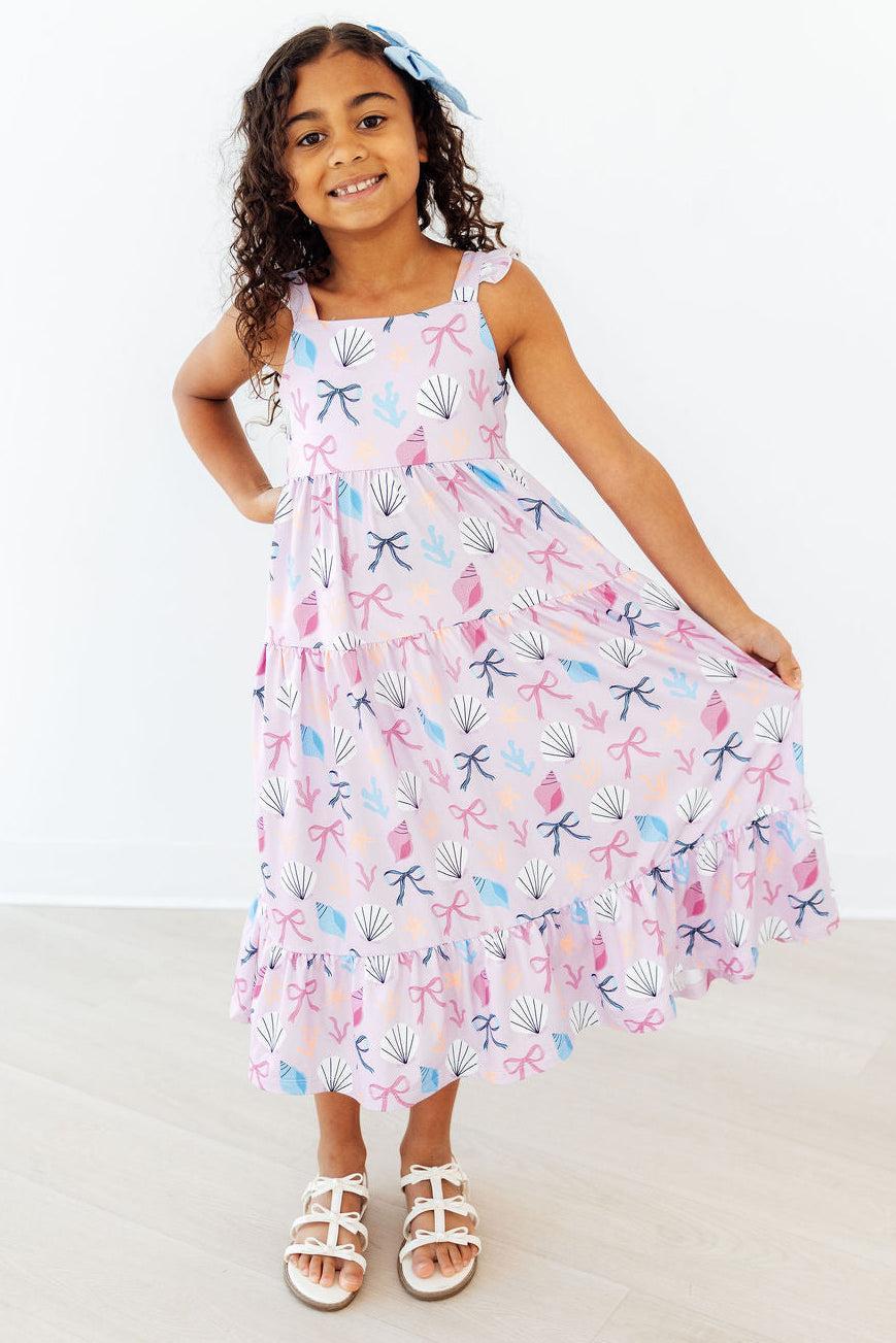 Beachside Bows Ruffle Maxi Dress by Mila & Rose ®