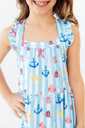 Tidepool Treasures Ruffle Cross Back Dress by Mila & Rose ®