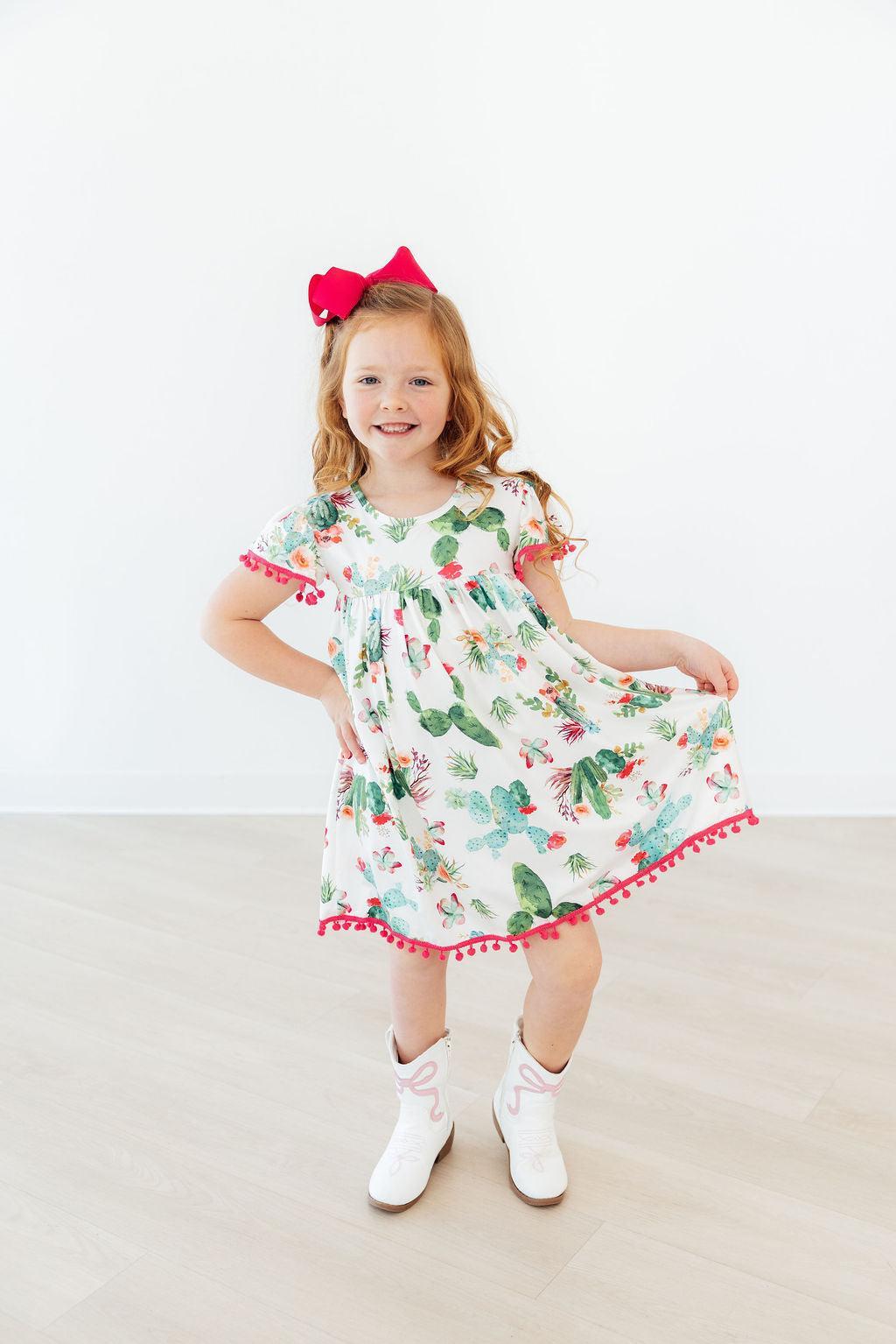 Cute Cactus Pom Pom Dress by Mila & Rose ®