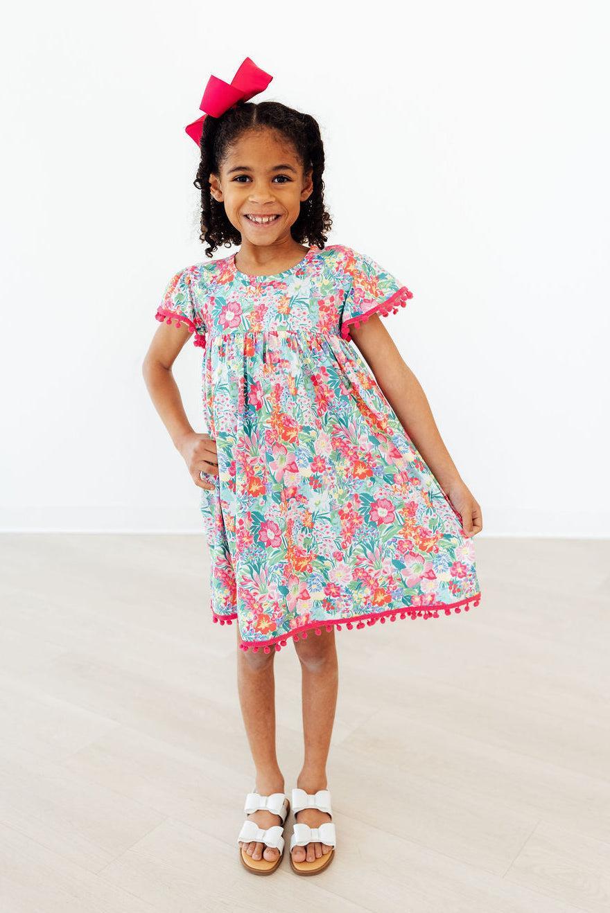 Preppy Petals Pom Pom Dress by Mila & Rose ®