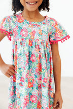 Preppy Petals Pom Pom Dress by Mila & Rose ®
