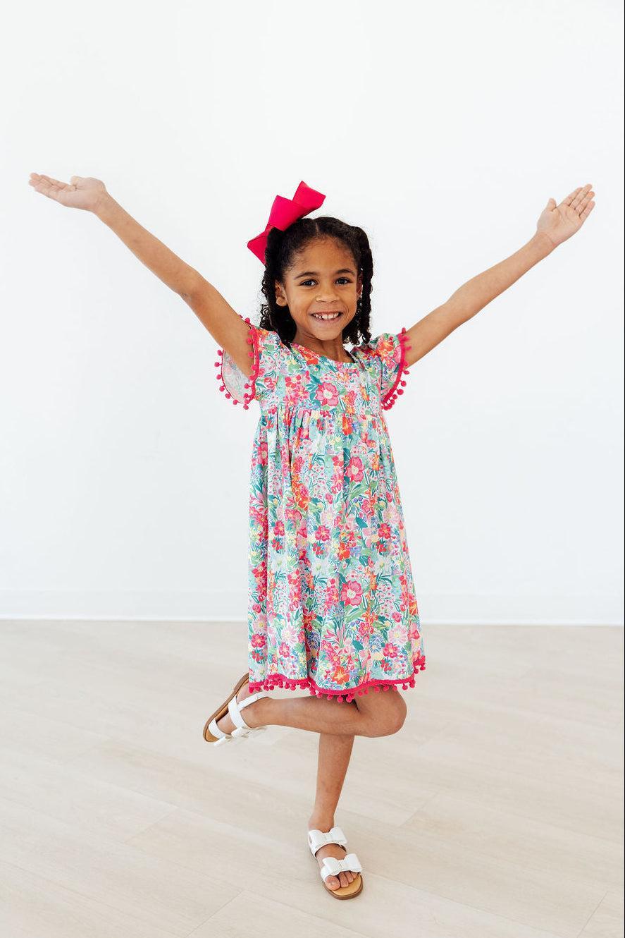 Preppy Petals Pom Pom Dress by Mila & Rose ®