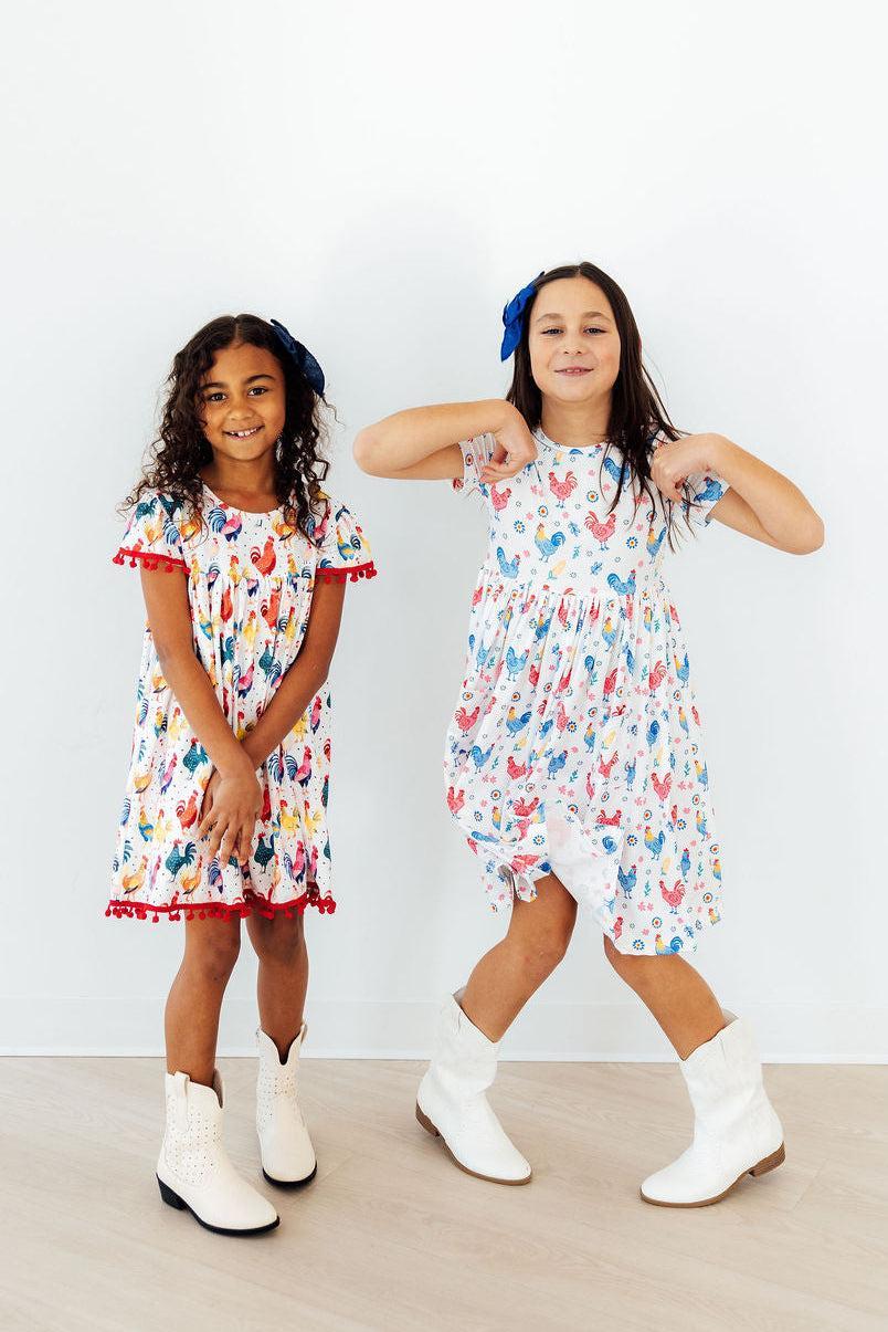 Rooster Pom Pom Dress by Mila & Rose ®