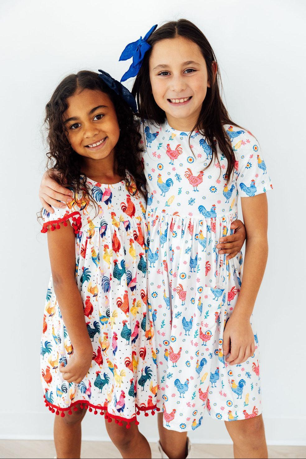 Rooster Pom Pom Dress by Mila & Rose ®