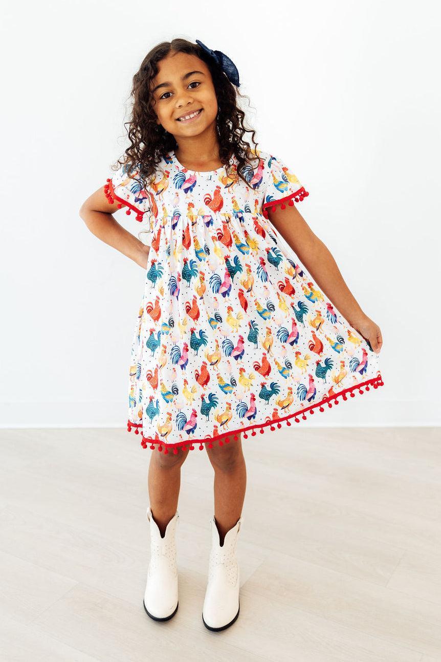 Rooster Pom Pom Dress by Mila & Rose ®