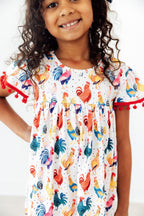 Rooster Pom Pom Dress by Mila & Rose ®