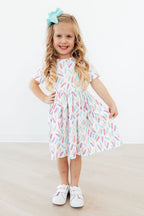 Color Crayons S/S Pocket Twirl Dress by Mila & Rose ®