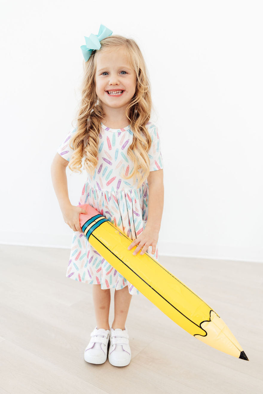 Color Crayons S/S Pocket Twirl Dress by Mila & Rose ®