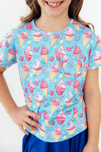 Delightful Desserts Ruffle Pocket Tee by Mila & Rose ®
