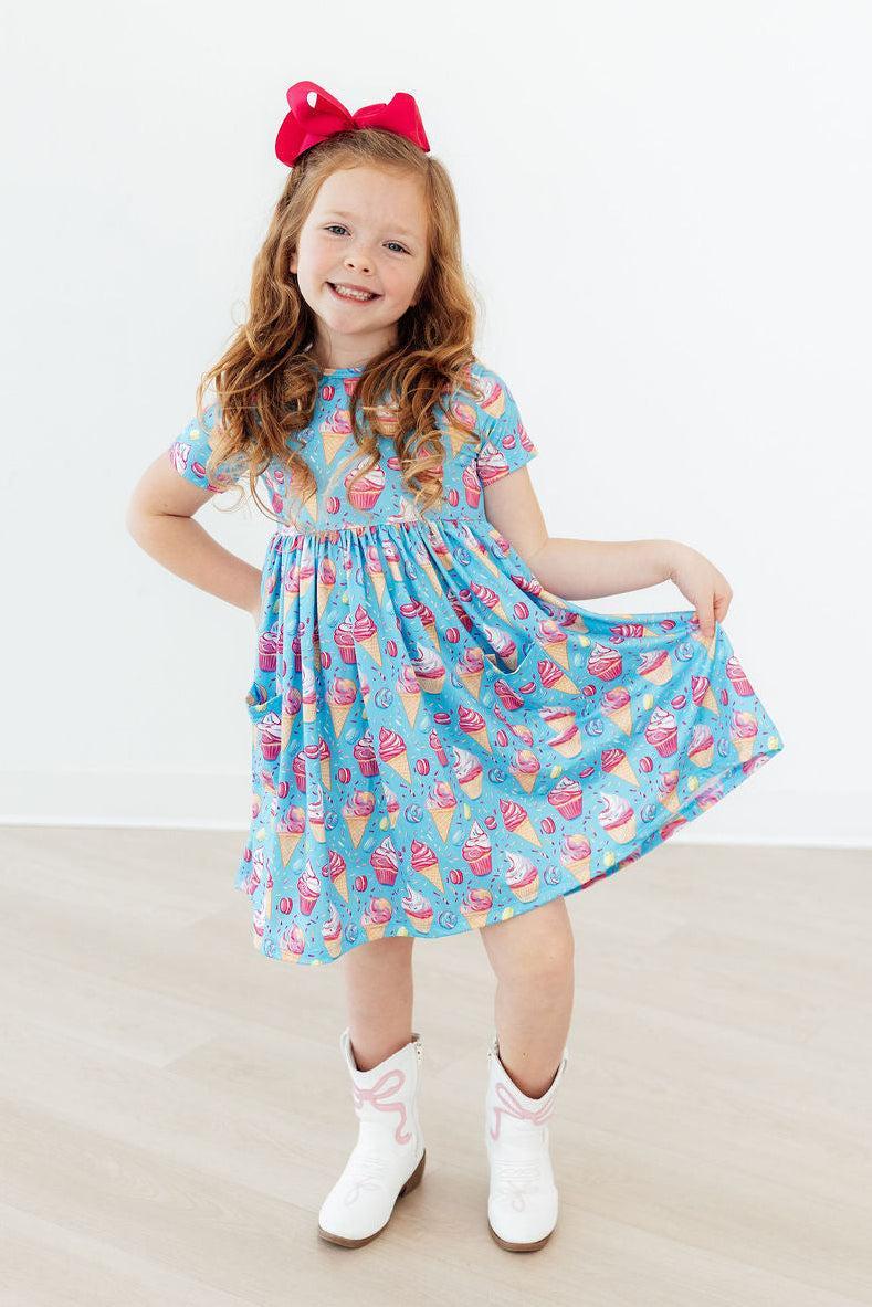 Delightful Desserts S/S Pocket Twirl Dress by Mila & Rose ®