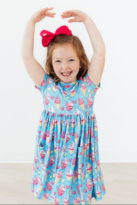 Delightful Desserts S/S Pocket Twirl Dress by Mila & Rose ®