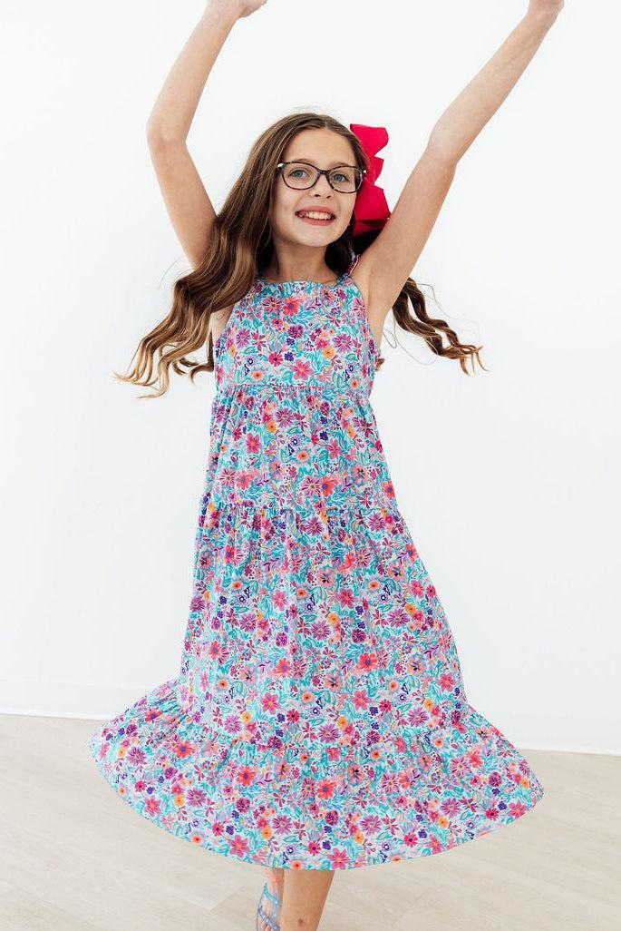 Tropical Garden Ruffle Maxi Dress by Mila & Rose ®