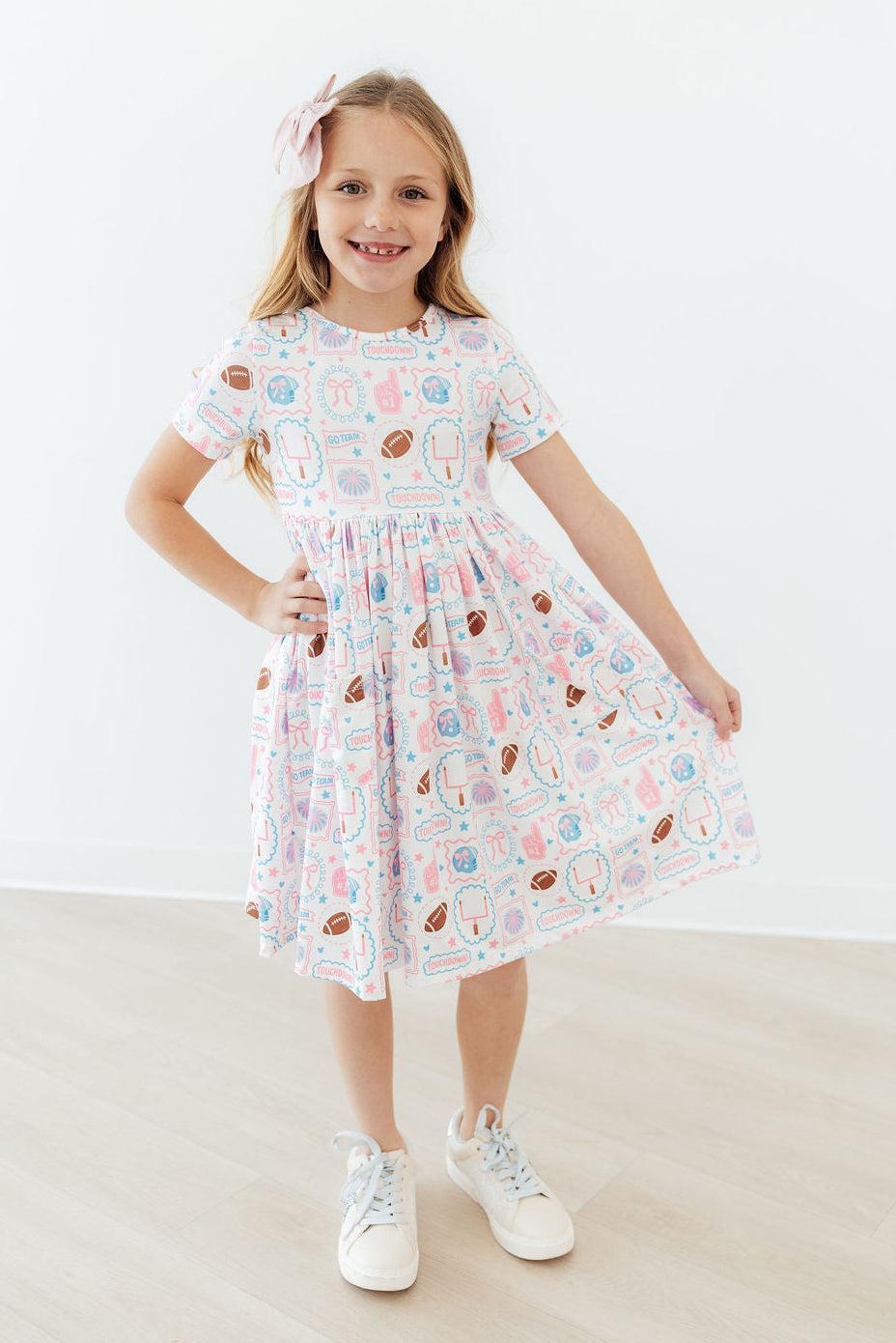 Game Day Girlie S/S Pocket Twirl Dress by Mila & Rose ®