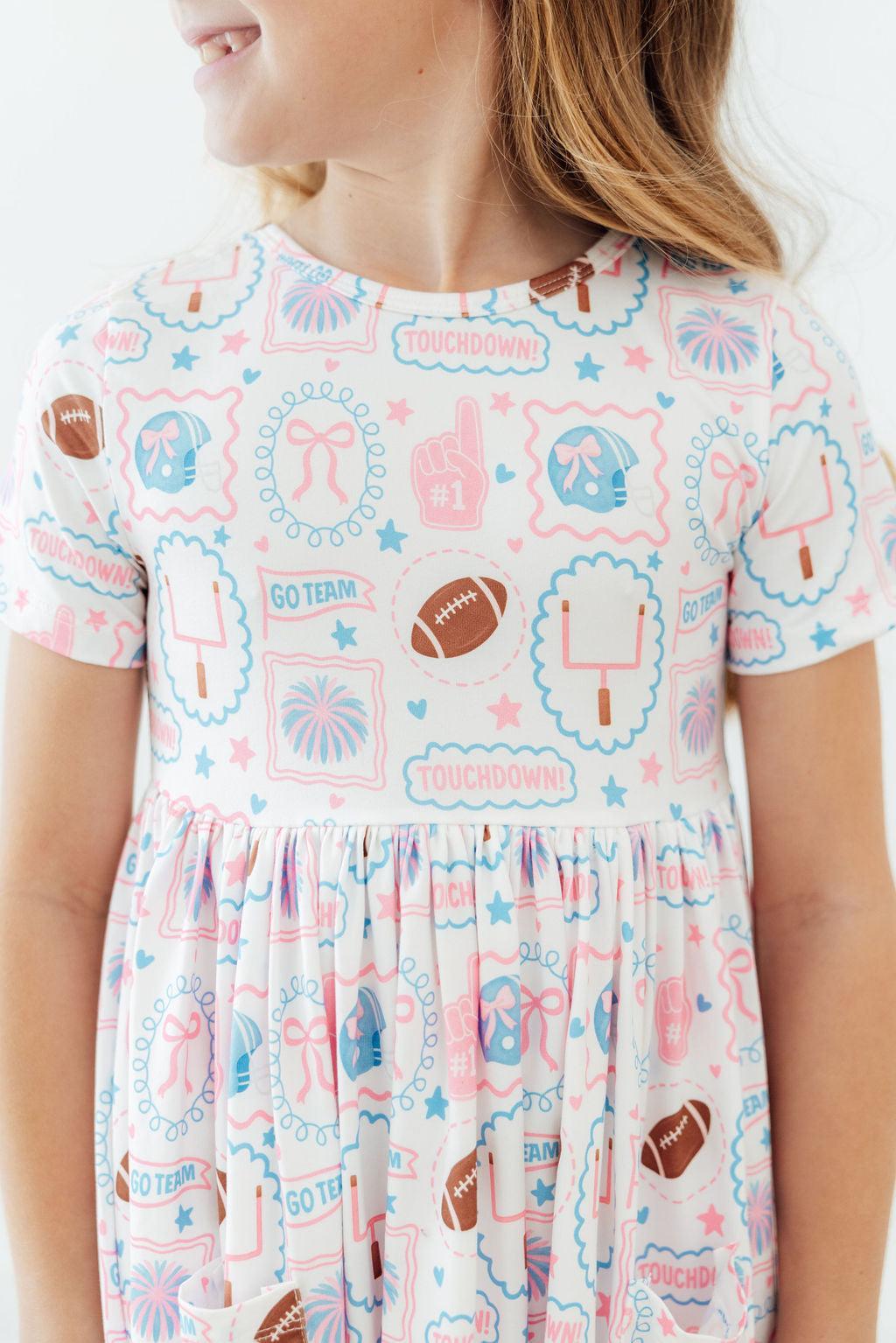 Game Day Girlie S/S Pocket Twirl Dress by Mila & Rose ®