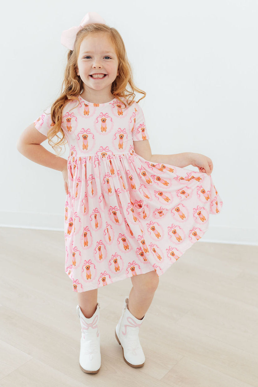 Girl's Best Friend S/S Pocket Twirl Dress by Mila & Rose ®