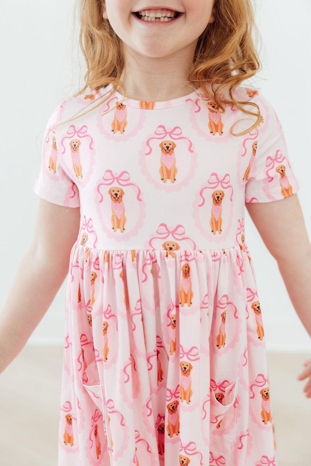 Girl's Best Friend S/S Pocket Twirl Dress by Mila & Rose ®