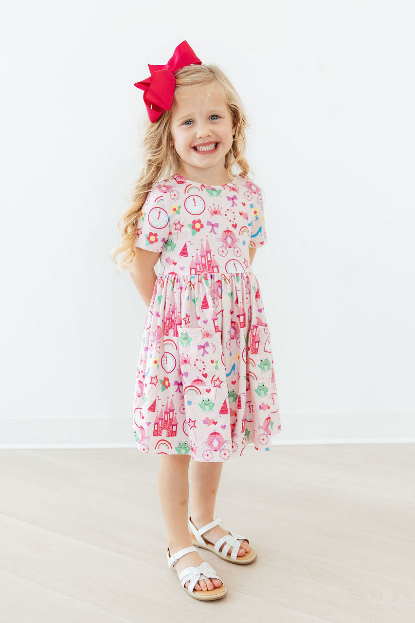 Princess & the Froggie S/S Pocket Twirl Dress by Mila & Rose ®