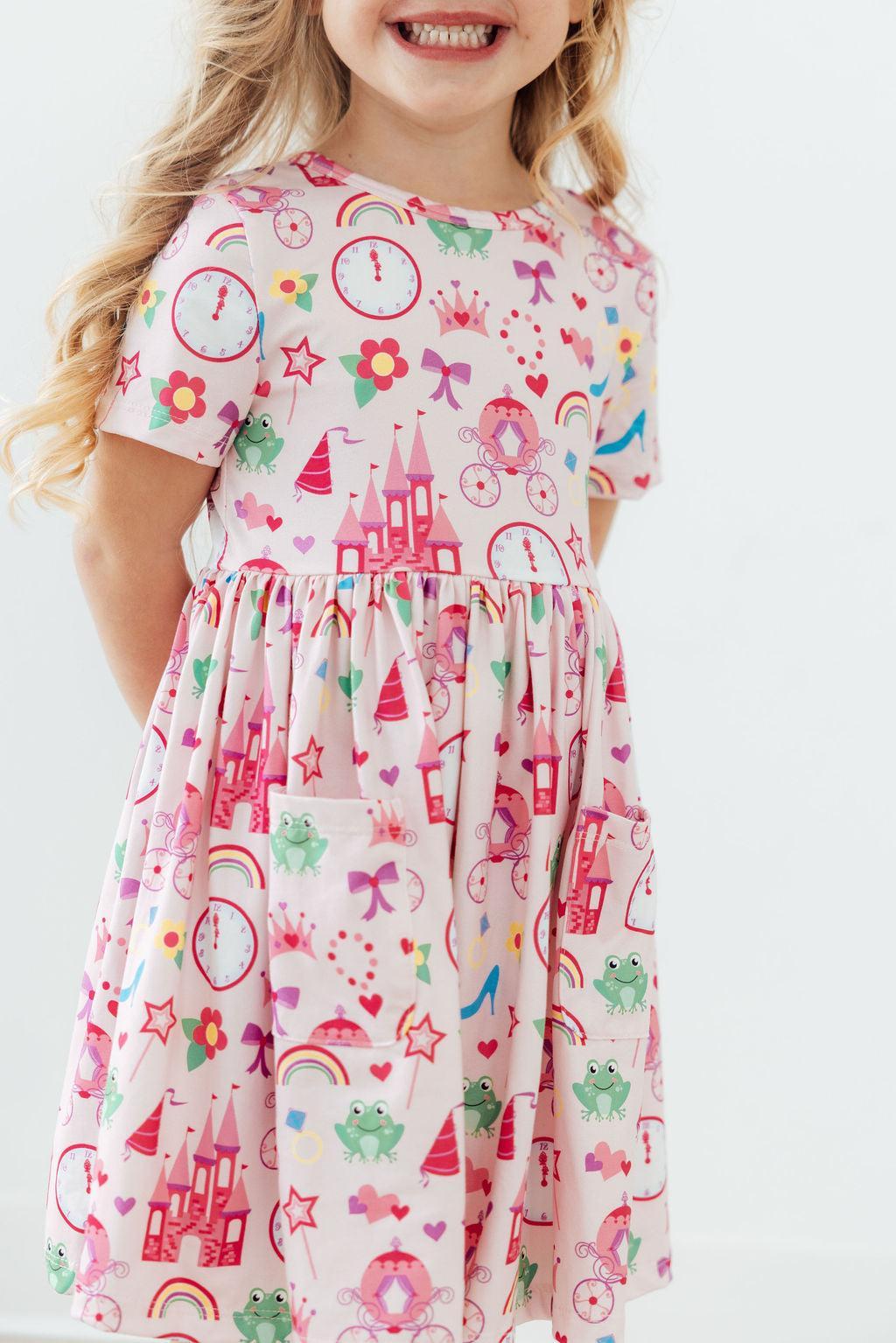 Princess & the Froggie S/S Pocket Twirl Dress by Mila & Rose ®