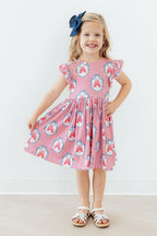 Once Upon a Castle Flutter Sleeve Twirl Dress by Mila & Rose ®