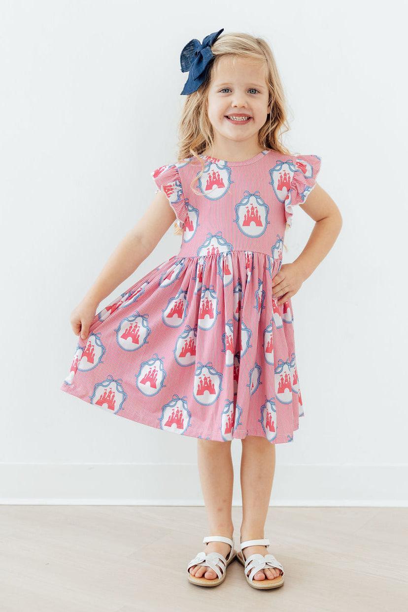 Once Upon a Castle Flutter Sleeve Twirl Dress by Mila & Rose ®