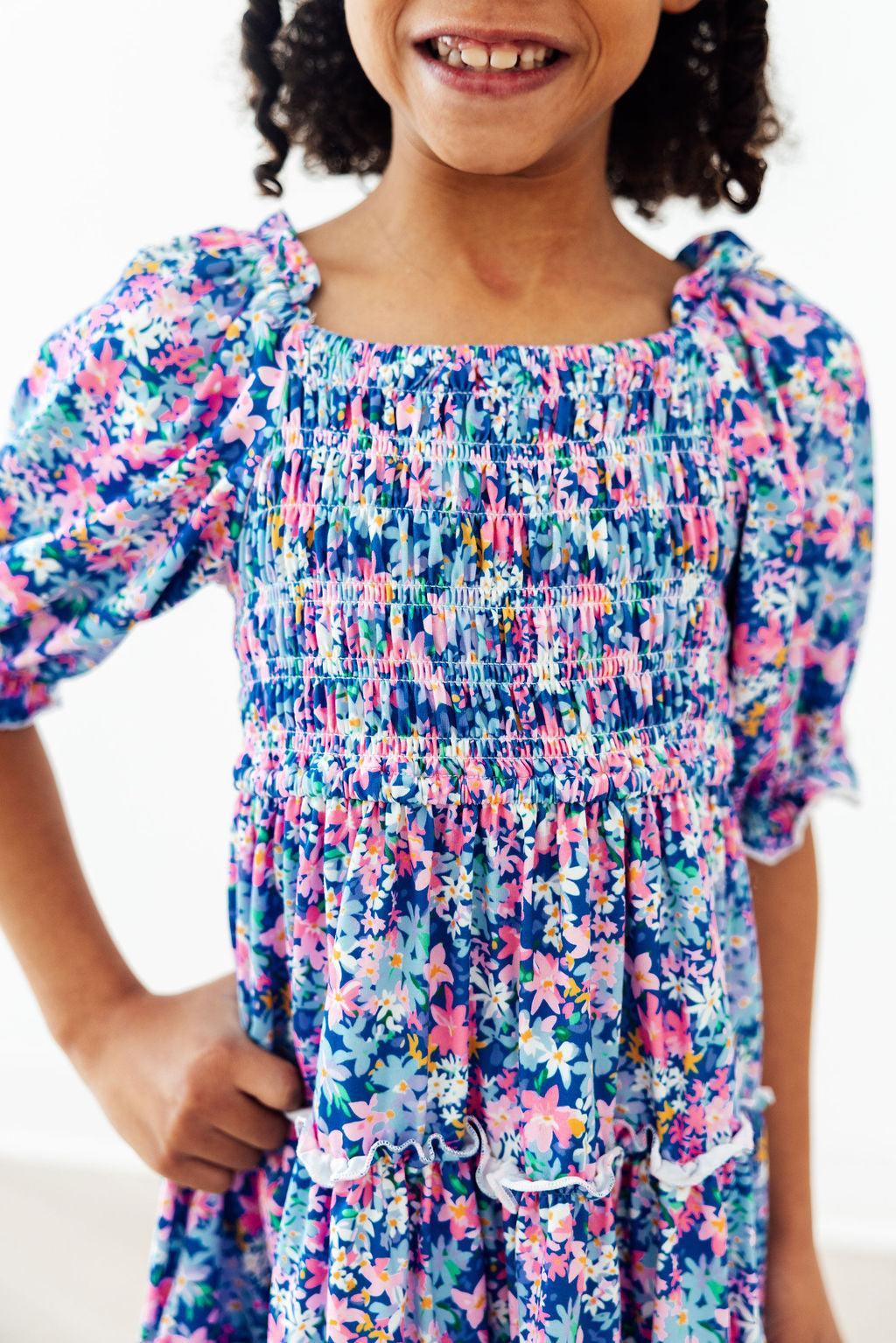 Darling Daisies Smocked Ruffle Dress by Mila & Rose ®