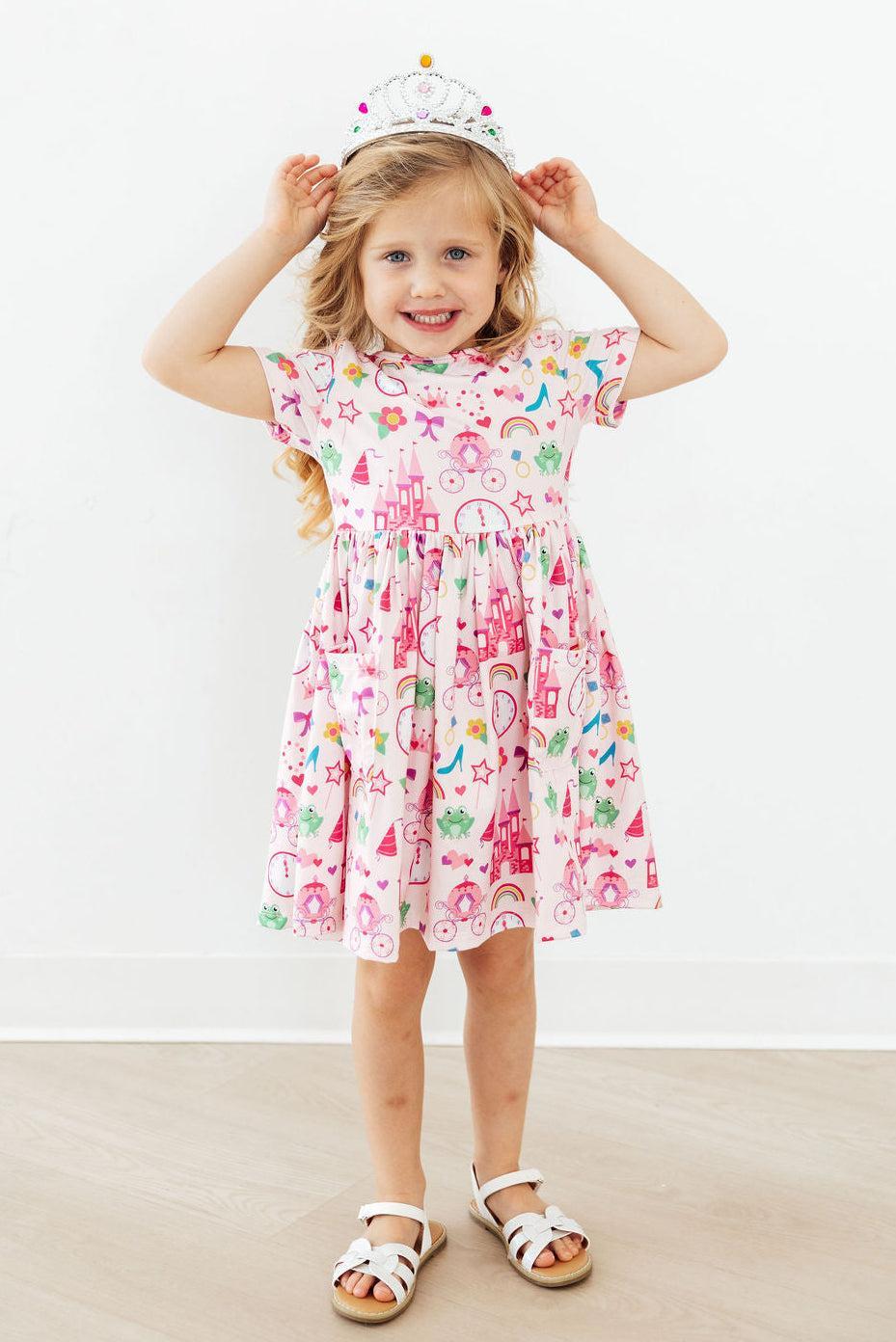 Princess & the Froggie S/S Pocket Twirl Dress by Mila & Rose ®