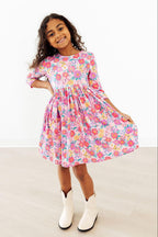 Fluttering Garden 3/4 Sleeve Pocket Twirl Dress by Mila & Rose ®