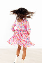 Fluttering Garden 3/4 Sleeve Pocket Twirl Dress by Mila & Rose ®