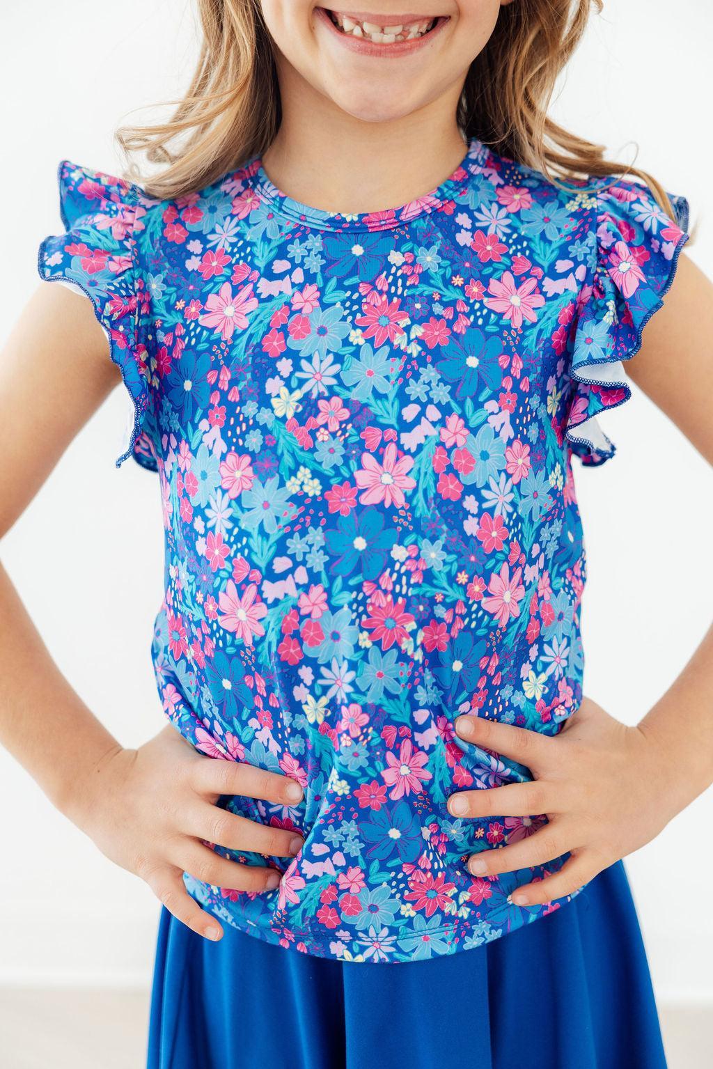 Dreaming Daisies S/S Ruffle Tee by Mila & Rose ®