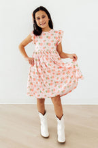 Georgia Peach Flutter Sleeve Twirl Dress by Mila & Rose ®