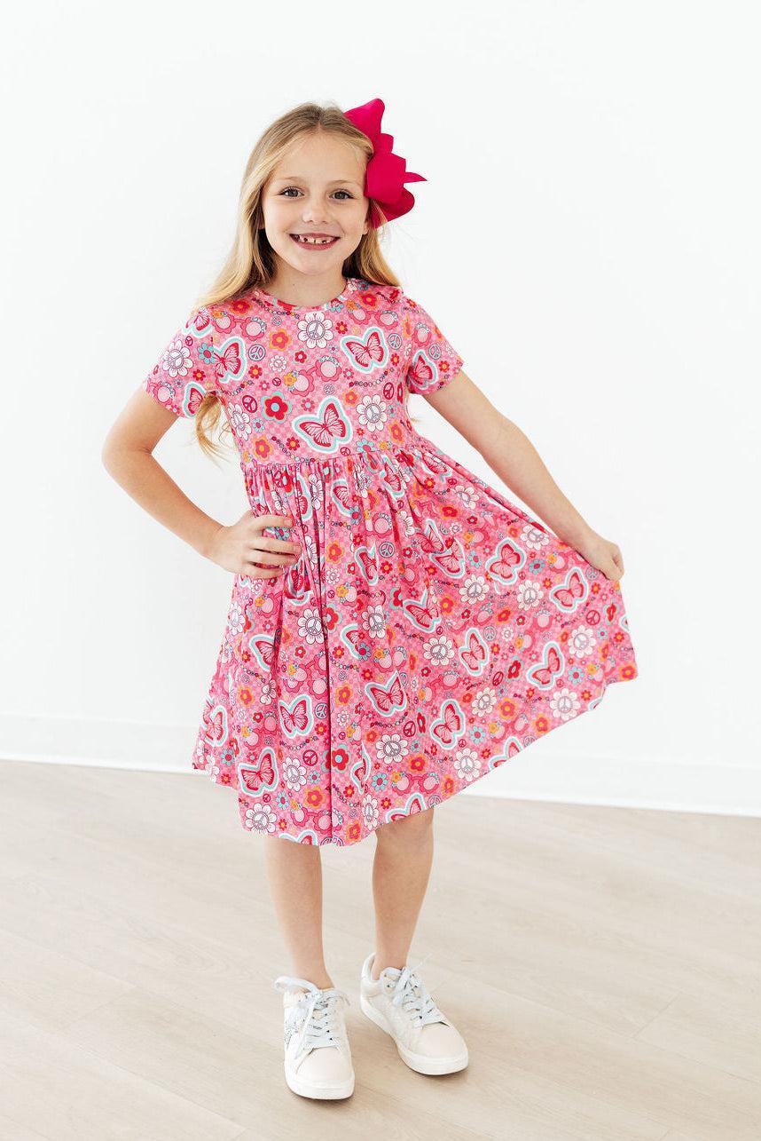 Hippie Sissy S/S Pocket Twirl Dress by Mila & Rose ®