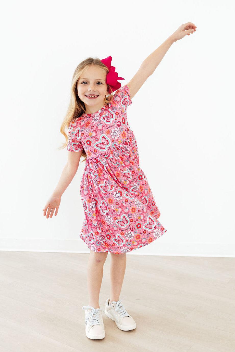Hippie Sissy S/S Pocket Twirl Dress by Mila & Rose ®