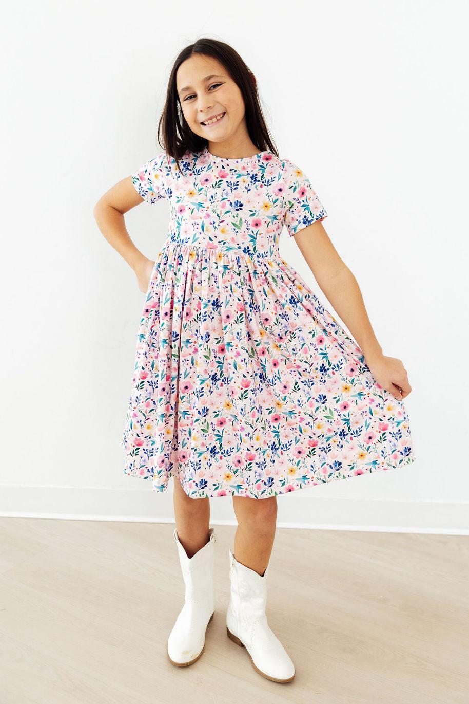 Morning Meadows S/S Pocket Twirl Dress by Mila & Rose ®